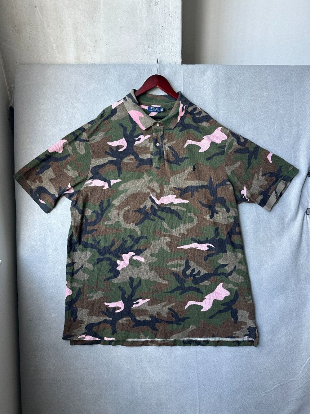 Polo Ralph Lauren Polo Shirt Mens 3XLT Camo Green Brown Pink Pony Logo